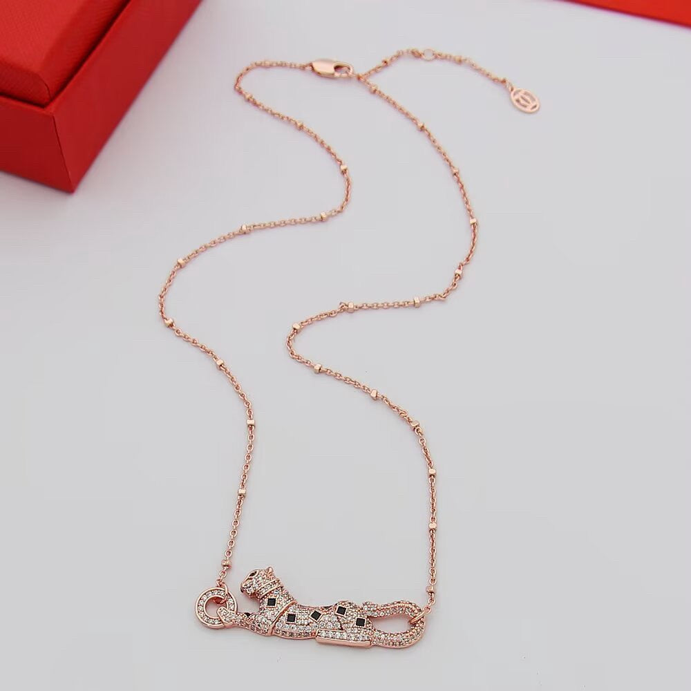 [LUXE JEWELRY] PANTHERE PAVED DIAMOND NECKLACE