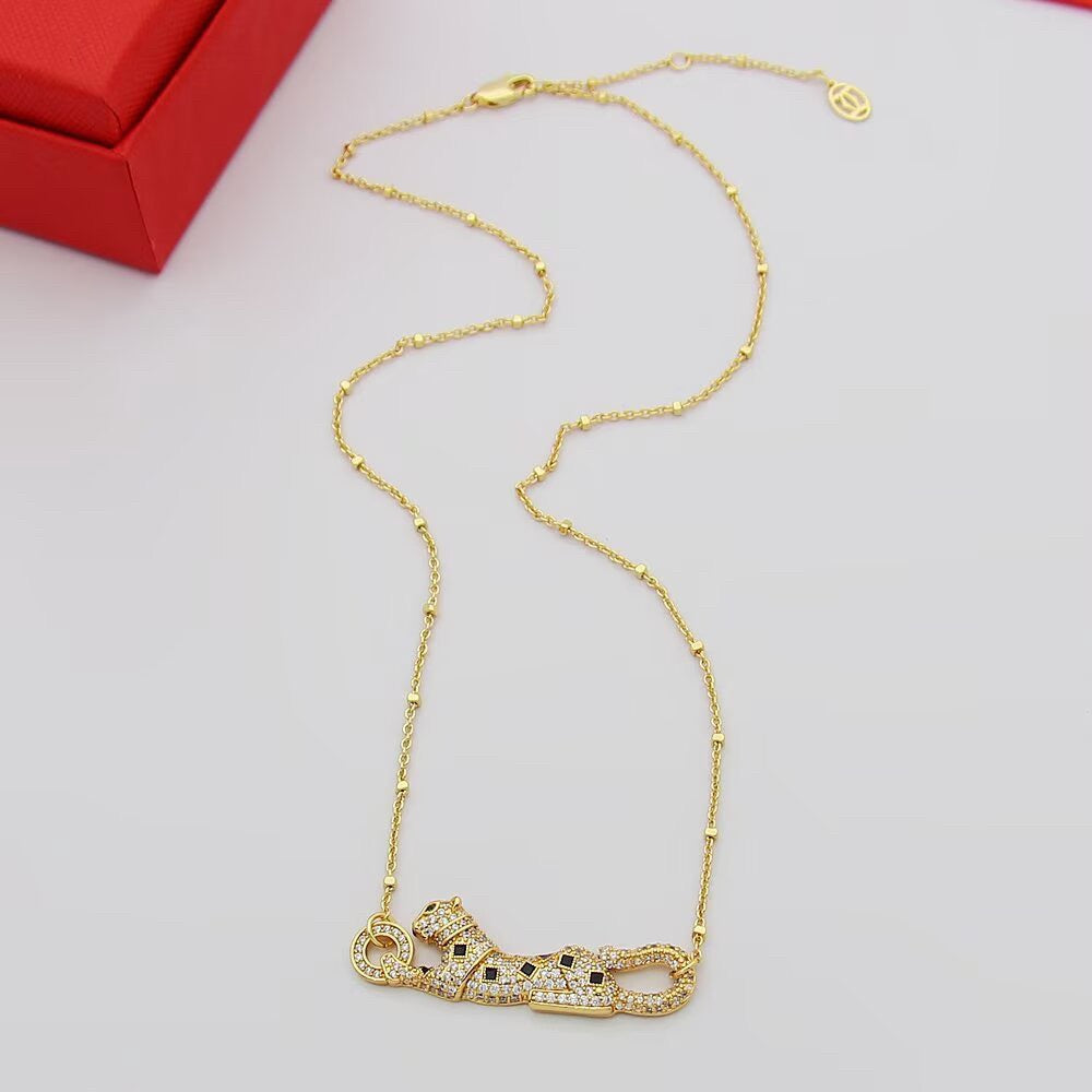 [LUXE JEWELRY] PANTHERE PAVED DIAMOND NECKLACE