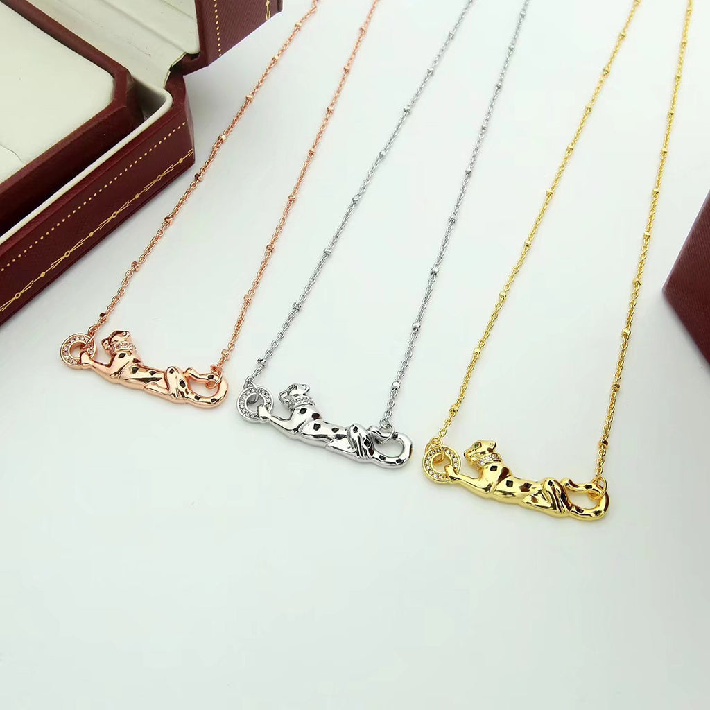 [LUXE JEWELRY] PANTHERE FULL DIAMOND NECKLACE