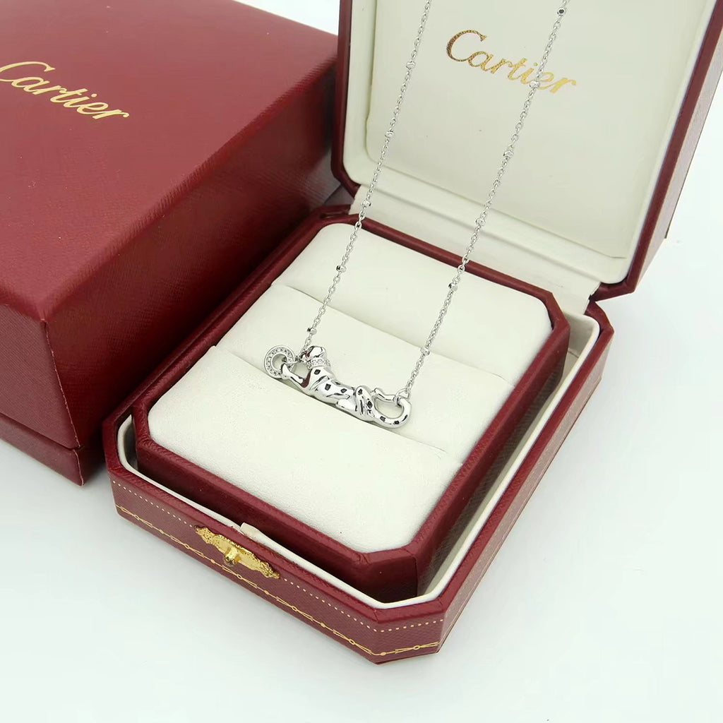 [LUXE JEWELRY] PANTHERE FULL DIAMOND NECKLACE