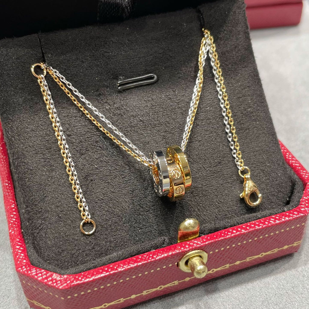 [LUXE JEWELRY] LOVE 6 DIAMOND PENDANT NECKLACE