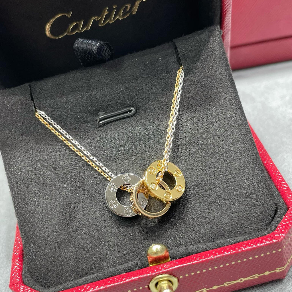 [LUXE JEWELRY] LOVE 6 DIAMOND PENDANT NECKLACE