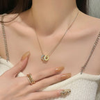 [LUXE JEWELRY] LOVE 6 DIAMOND PENDANT NECKLACE