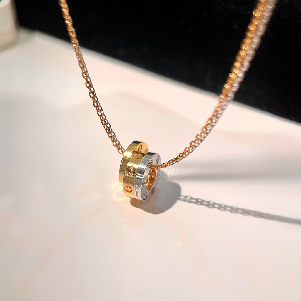 [LUXE JEWELRY] LOVE 6 DIAMOND PENDANT NECKLACE