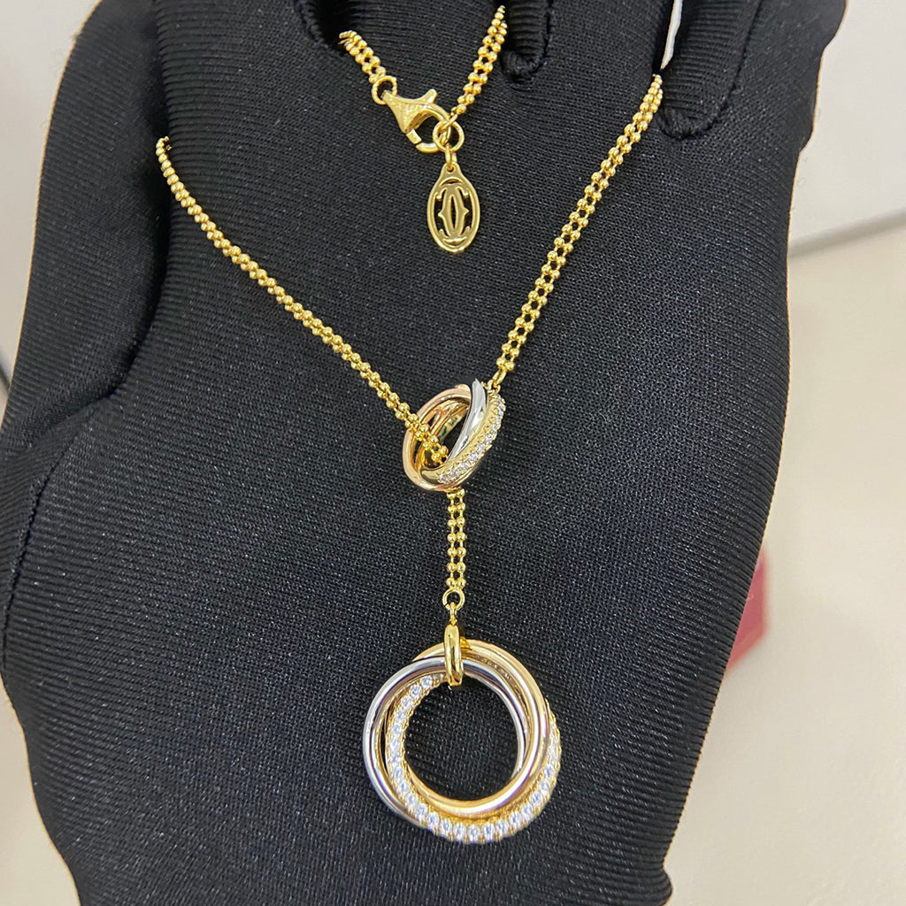 [LUXE JEWELRY] TRINITY DIAMONDS NECKLACE
