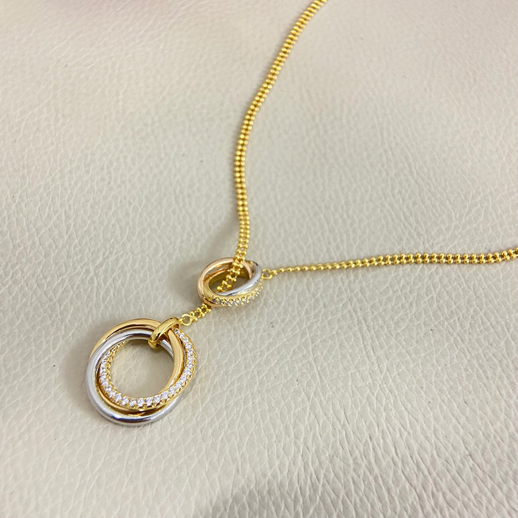[LUXE JEWELRY] TRINITY DIAMONDS NECKLACE