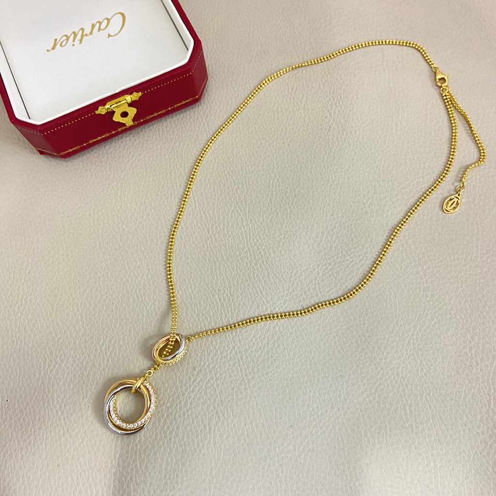 [LUXE JEWELRY] TRINITY DIAMONDS NECKLACE