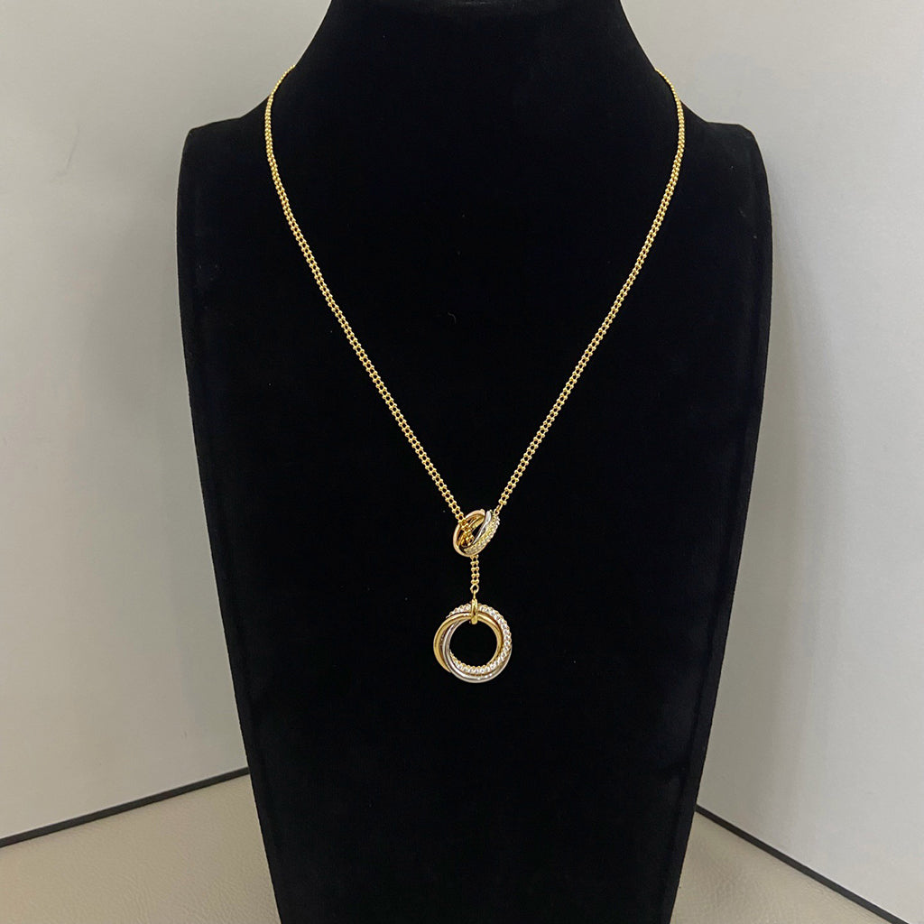 [LUXE JEWELRY] TRINITY DIAMONDS NECKLACE