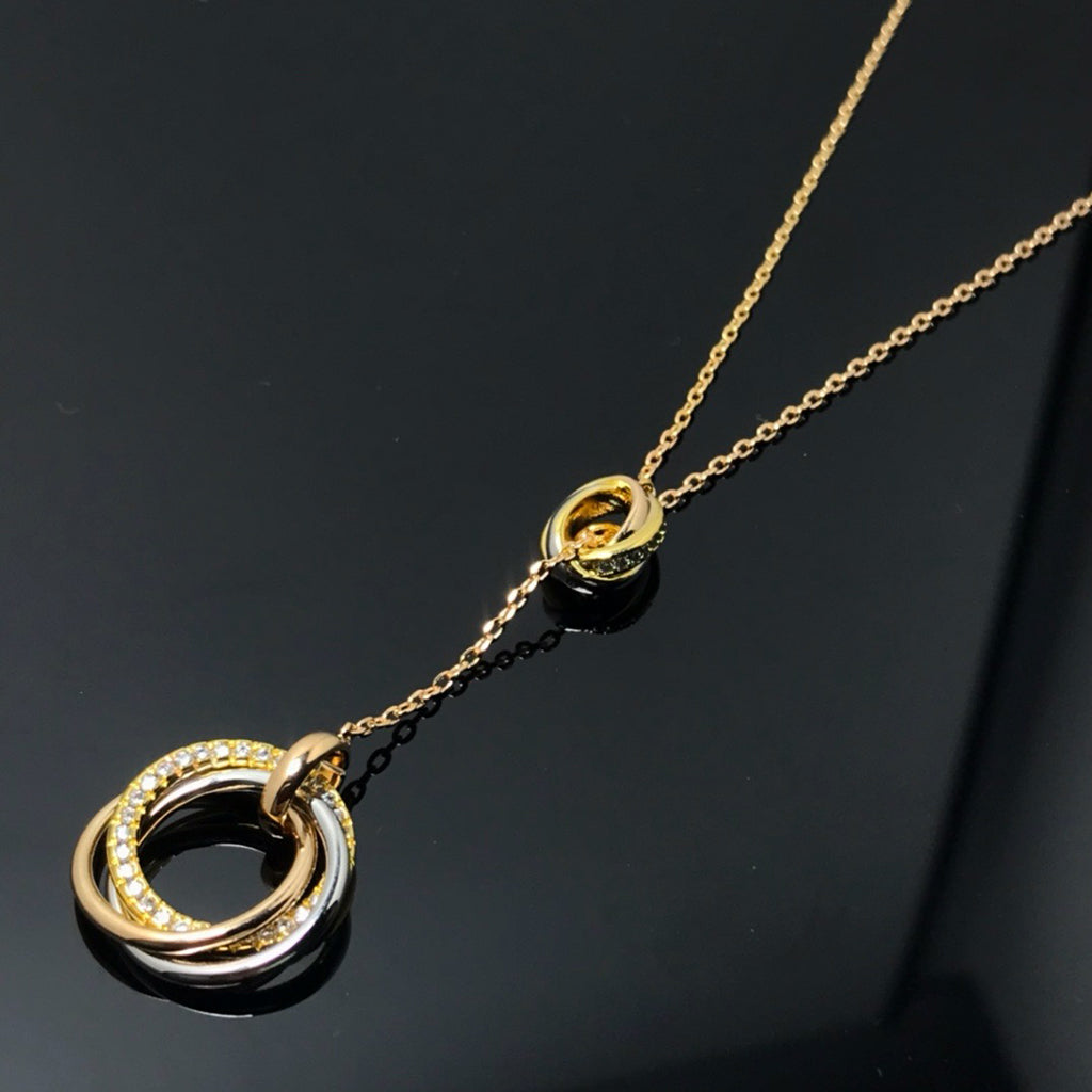 [LUXE JEWELRY] TRINITY DIAMONDS NECKLACE