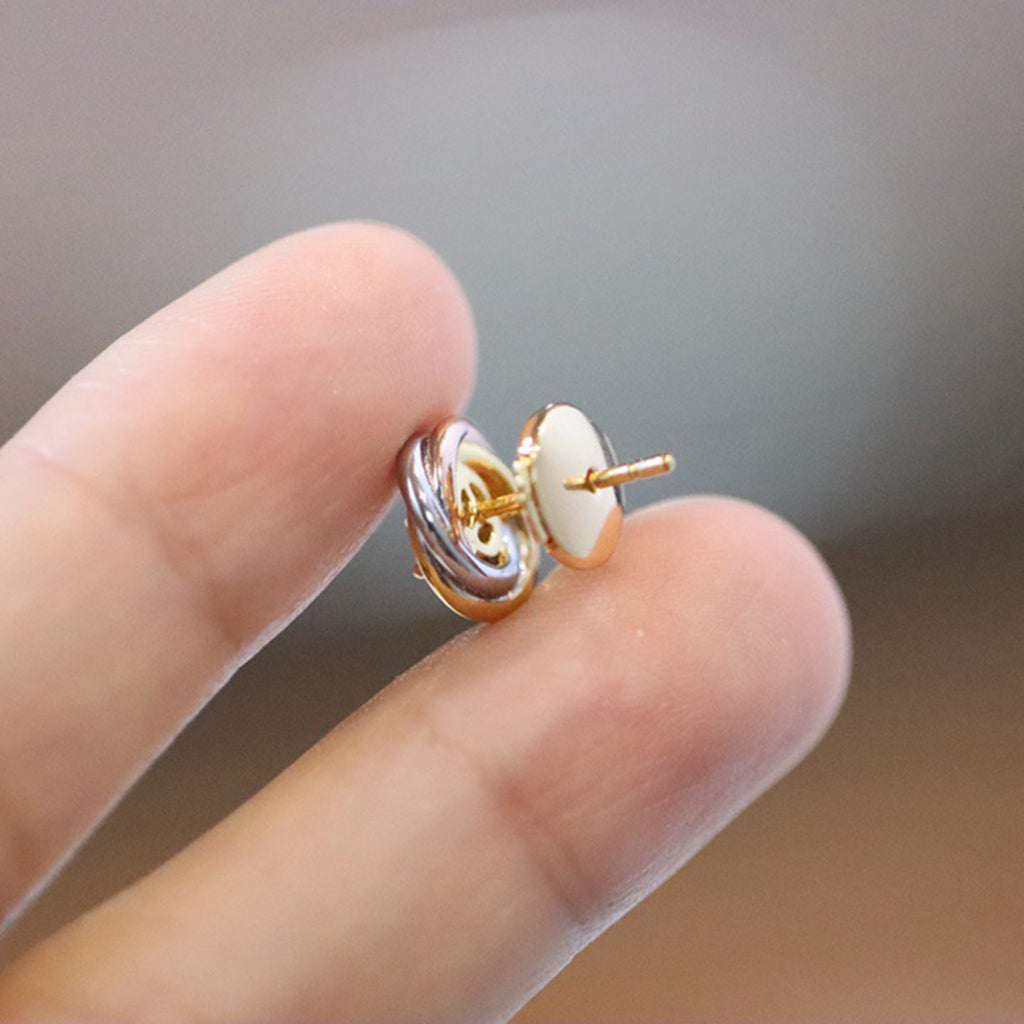[LUXE JEWELRY] TRINITY STUD DIAMOND EARRINGS
