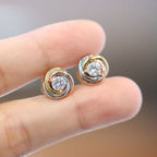 [LUXE JEWELRY] TRINITY STUD DIAMOND EARRINGS
