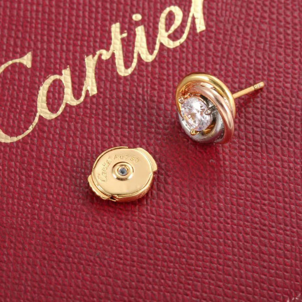 [LUXE JEWELRY] TRINITY STUD DIAMOND EARRINGS