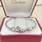 [LUXE JEWELRY] PANTHERE HALF DIAMOND ON CHAIN BRACELET