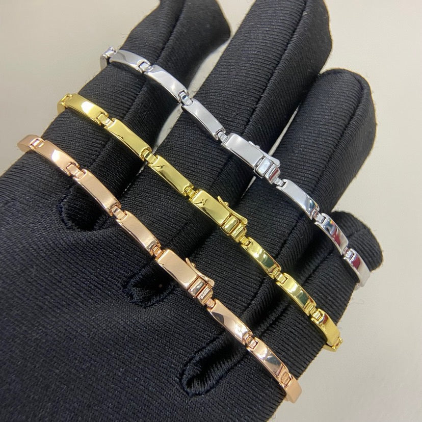 [LUXE JEWELRY] PANTHERE HALF DIAMOND ON CHAIN BRACELET