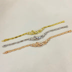[LUXE JEWELRY] PANTHERE HALF DIAMOND ON CHAIN BRACELET