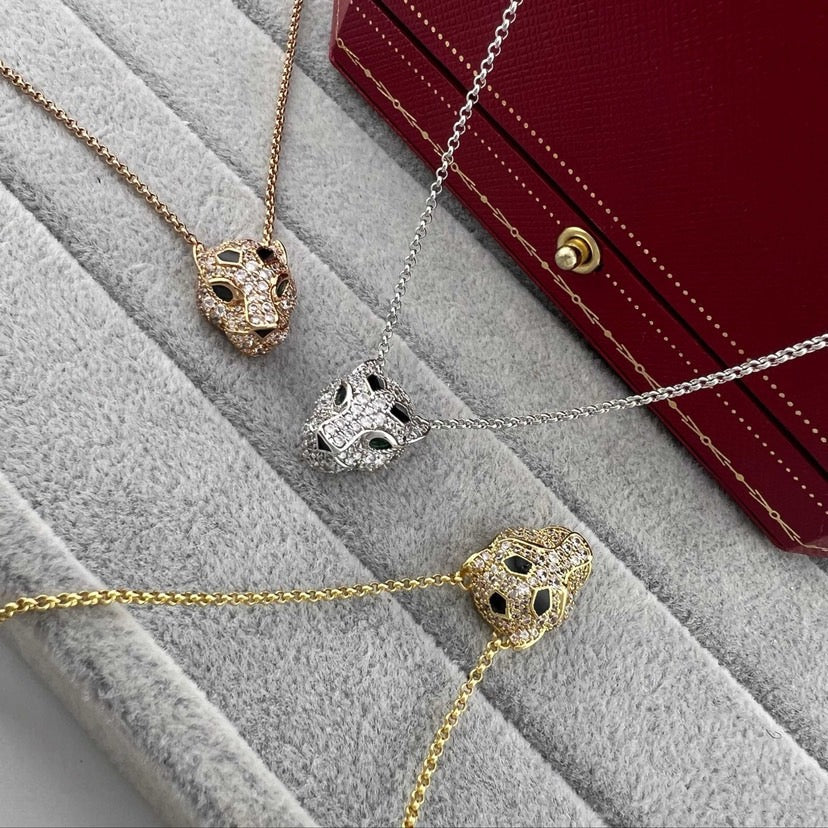 [LUXE JEWELRY] PANTHERE FULL DIAMOND NECKLACE