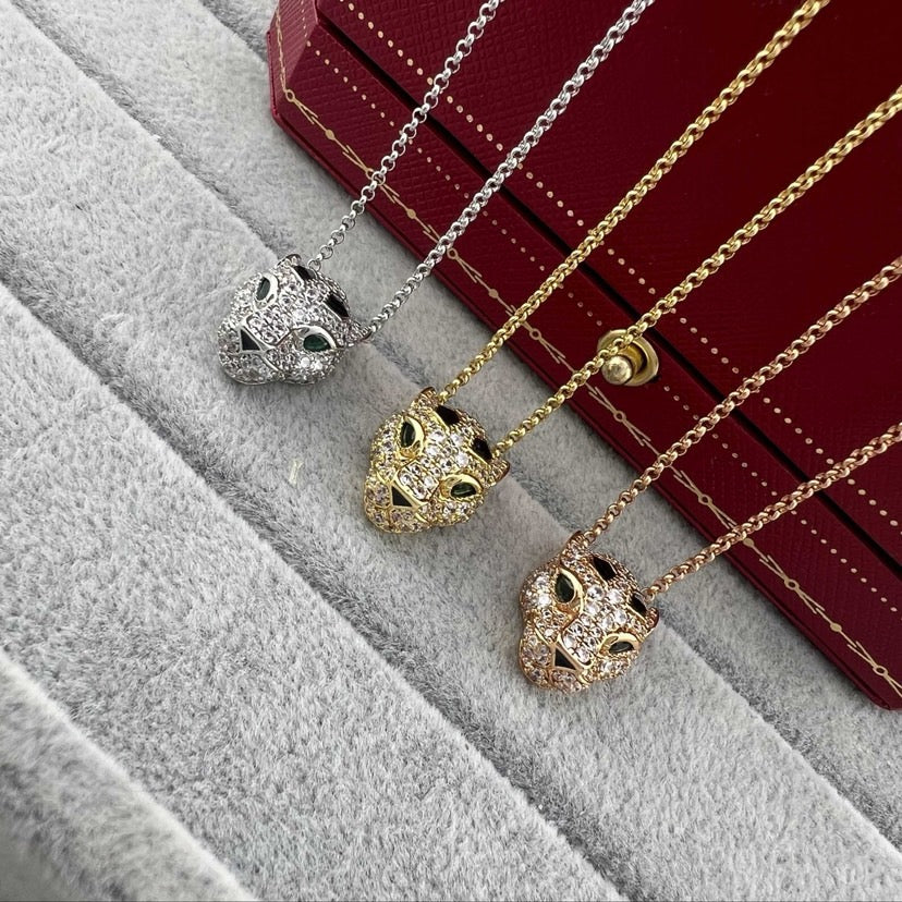 [LUXE JEWELRY] PANTHERE FULL DIAMOND NECKLACE