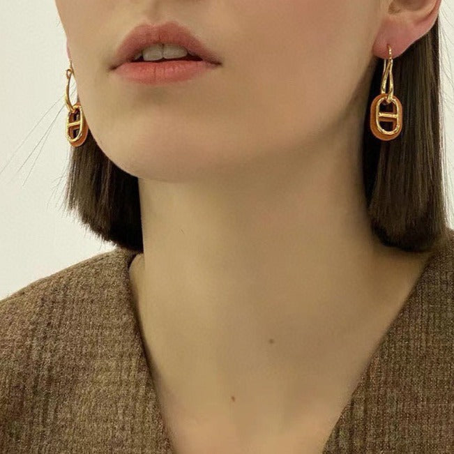 [LUXE JEWELRY]HM O'MAILLON GOLD EARRINGS