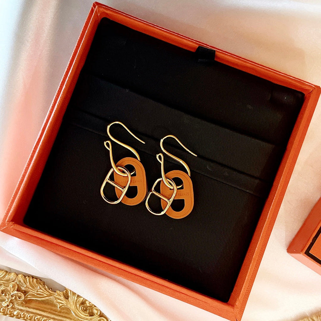 [LUXE JEWELRY]HM O'MAILLON GOLD EARRINGS