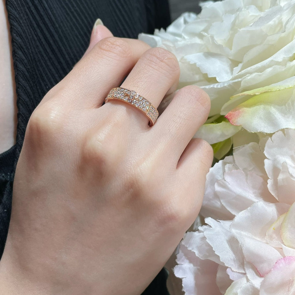 [LUXE JEWELRY]KELLY PINK GOLD DIAMOND RING