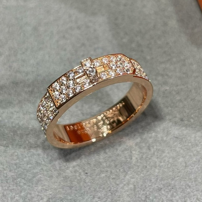 [LUXE JEWELRY]KELLY PINK GOLD DIAMOND RING