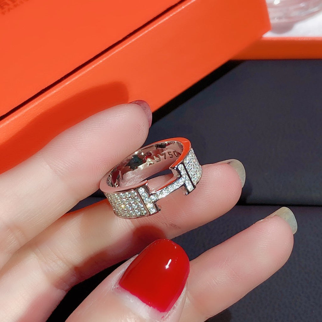 [LUXE JEWELRY]H RING FULL DIAMOND