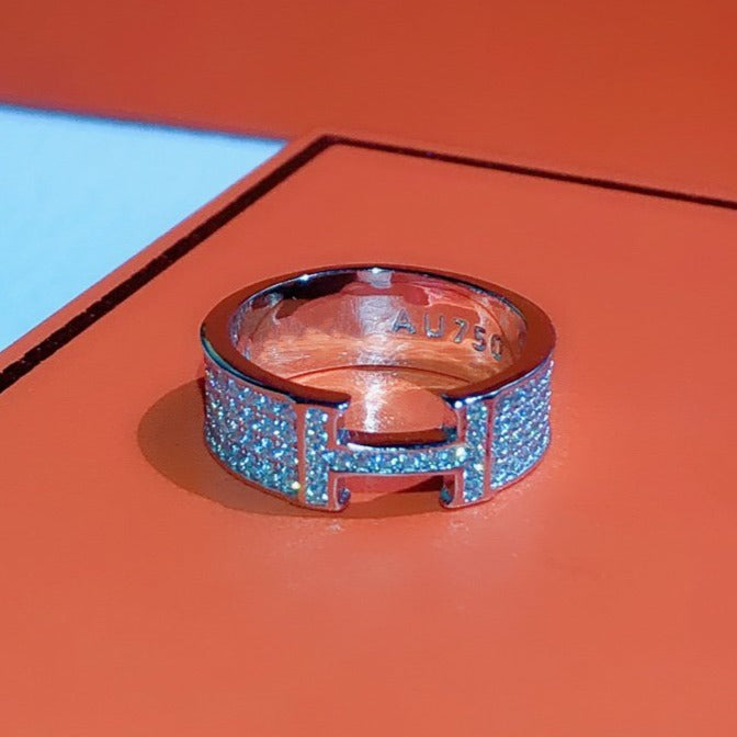 [LUXE JEWELRY]H RING FULL DIAMOND