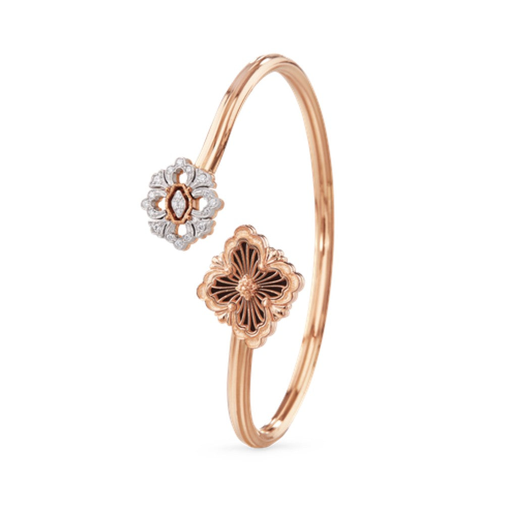 [LUXE JEWELRY] OPERA TULLE  GOLD BRACELET WITH ENAMEL BACKGROUND