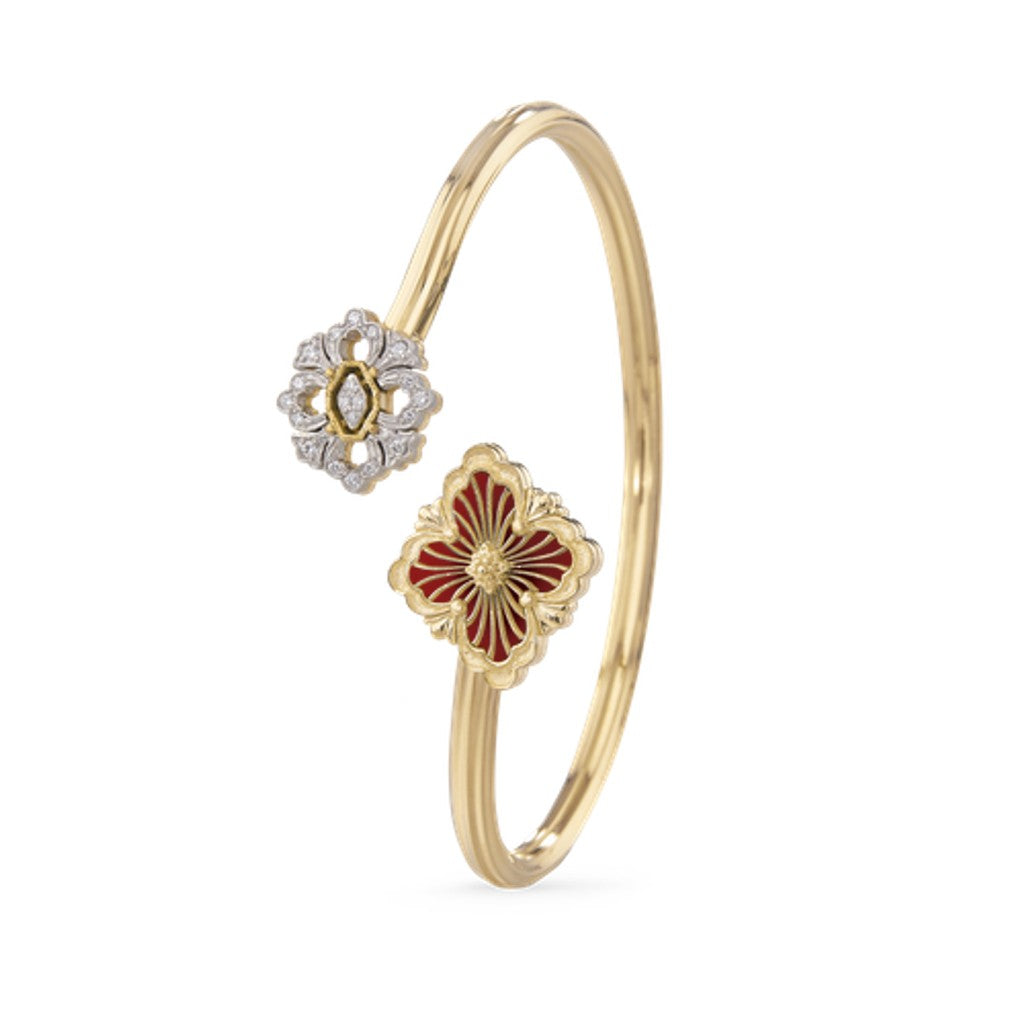 [LUXE JEWELRY] OPERA TULLE  GOLD BRACELET WITH ENAMEL BACKGROUND