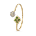 [LUXE JEWELRY] OPERA TULLE  GOLD BRACELET WITH ENAMEL BACKGROUND