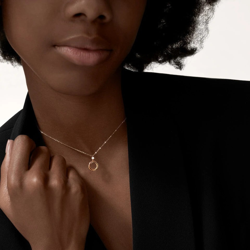 [LUXE JEWELRY] TRINITY  NECKLACE 1 DIAMOND