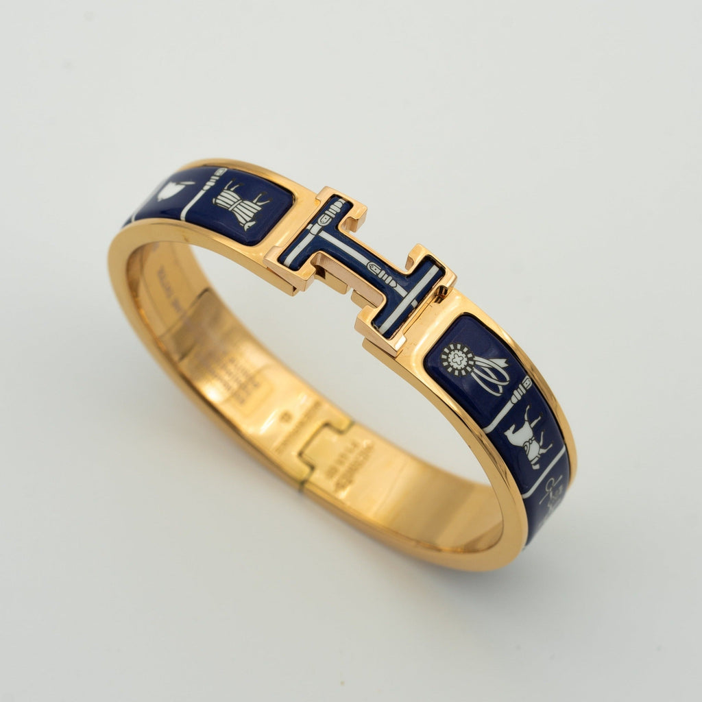 [LUXE JEWELRY]H BRACELET BLUE CERAMIC