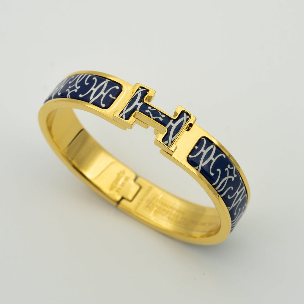 [LUXE JEWELRY]H BRACELET BLACK MULTICOLOR