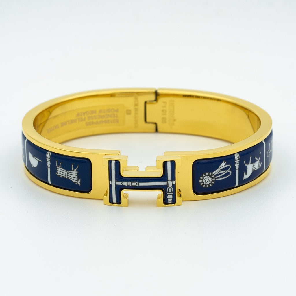 [LUXE JEWELRY]H BRACELET BLUE CERAMIC
