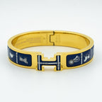 [LUXE JEWELRY]H BRACELET BLUE CERAMIC