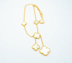 [LUXE JEWELRY]CLOVER MOTHER OF PEARL NECKLACE 6 MOTIF
