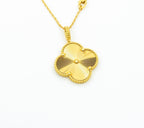 [LUXE JEWELRY]CLOVER 25MM PEDANT NECKLACE GOLD