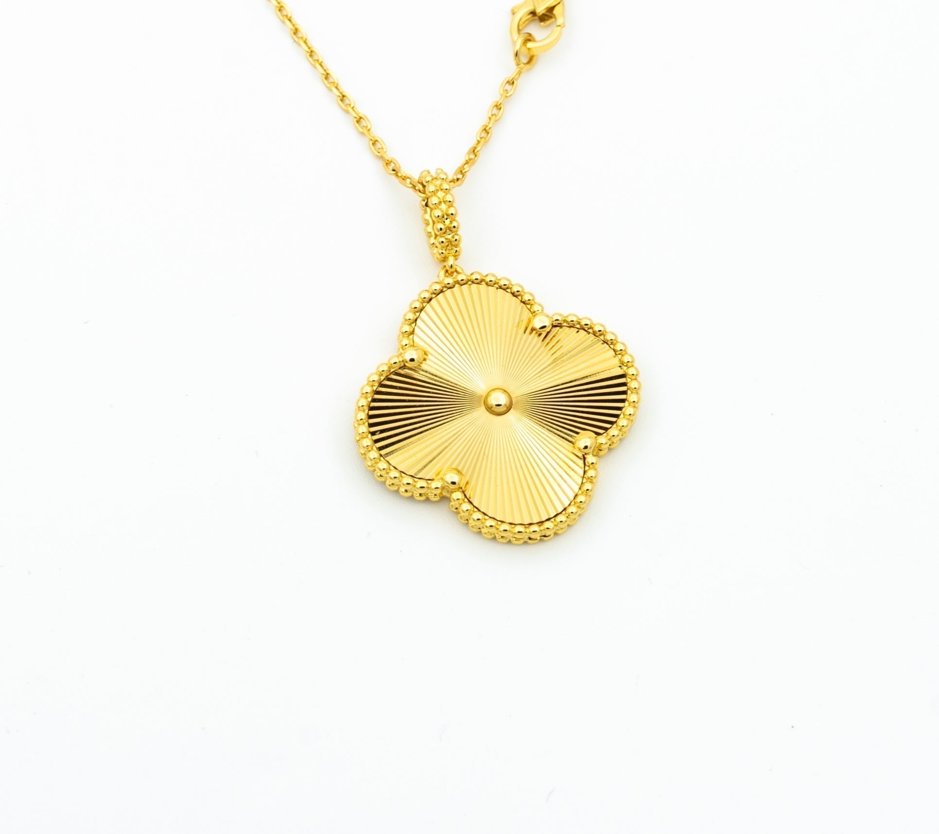 [LUXE JEWELRY]CLOVER 25MM PEDANT NECKLACE GOLD