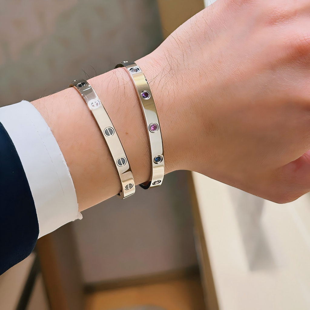 [LUXE JEWELRY]2026 RAINBOW LOVE BRACELET 6.1MM  10 DIAMONDS
