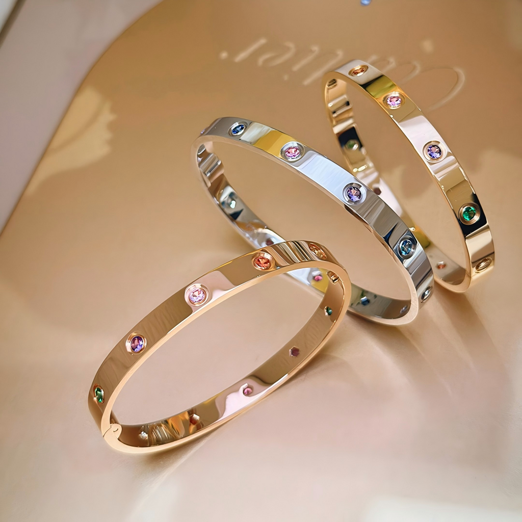 [LUXE JEWELRY]2026 RAINBOW LOVE BRACELET 6.1MM  10 DIAMONDS