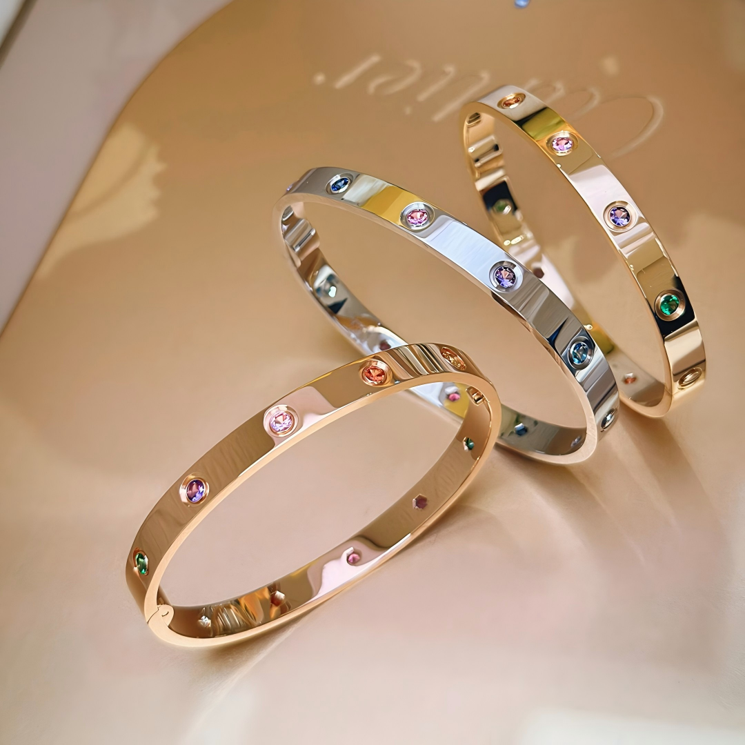[LUXE JEWELRY]2026 RAINBOW LOVE BRACELET 6.1MM  10 DIAMONDS
