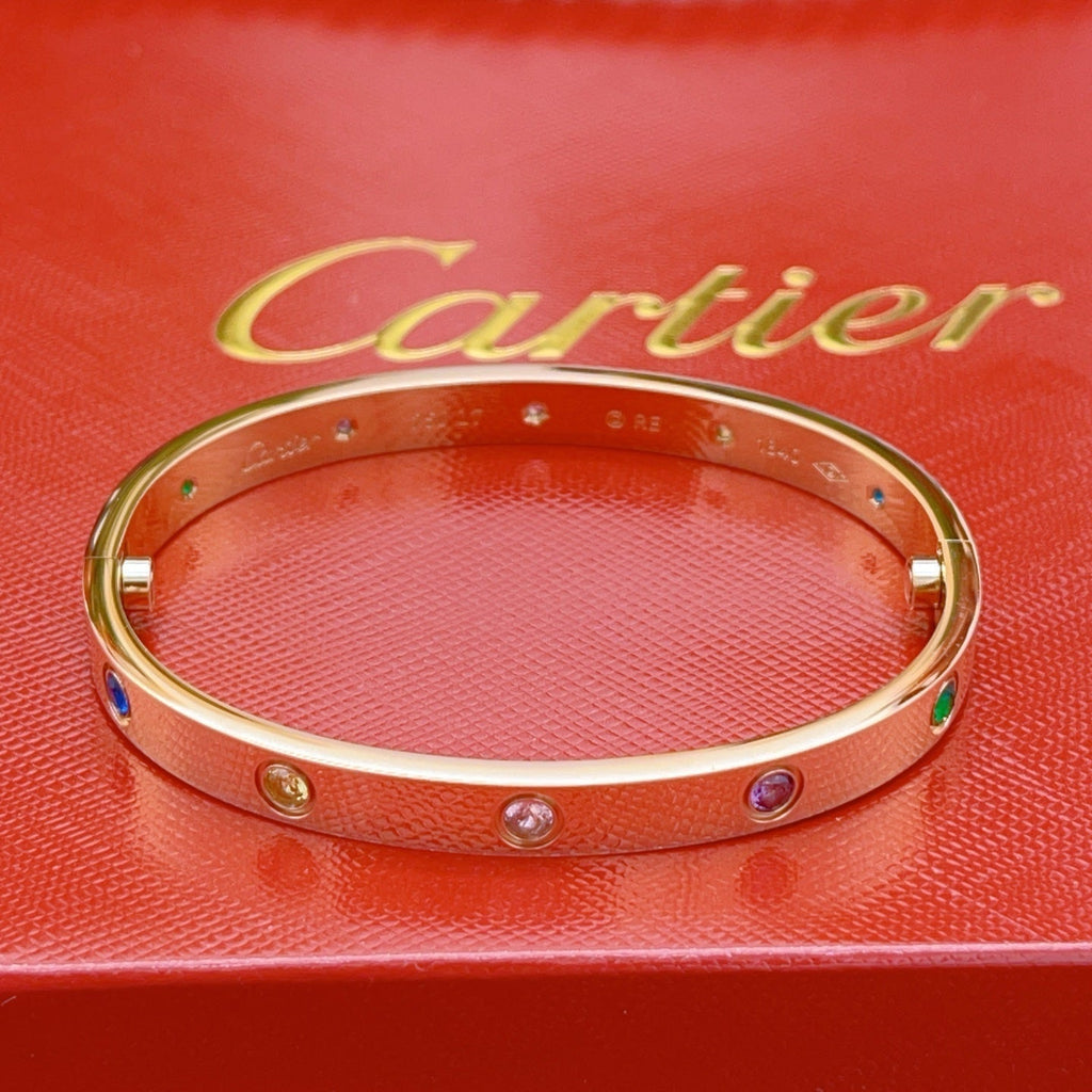 [LUXE JEWELRY]2026 RAINBOW LOVE BRACELET 6.1MM  10 DIAMONDS
