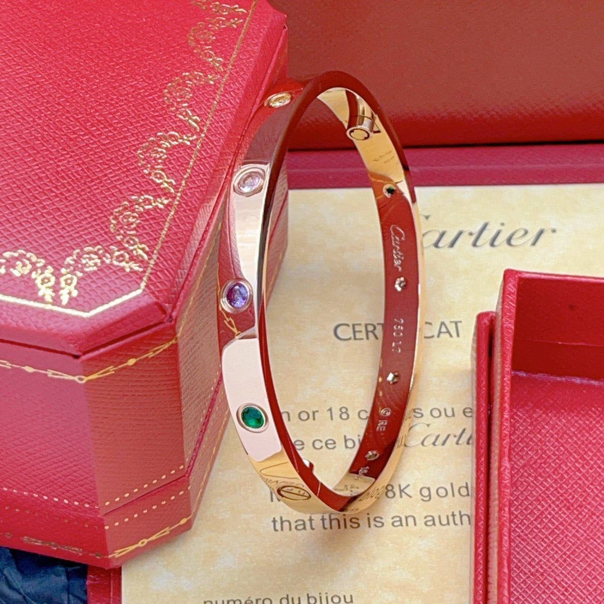 [LUXE JEWELRY]2026 RAINBOW LOVE BRACELET 6.1MM  10 DIAMONDS