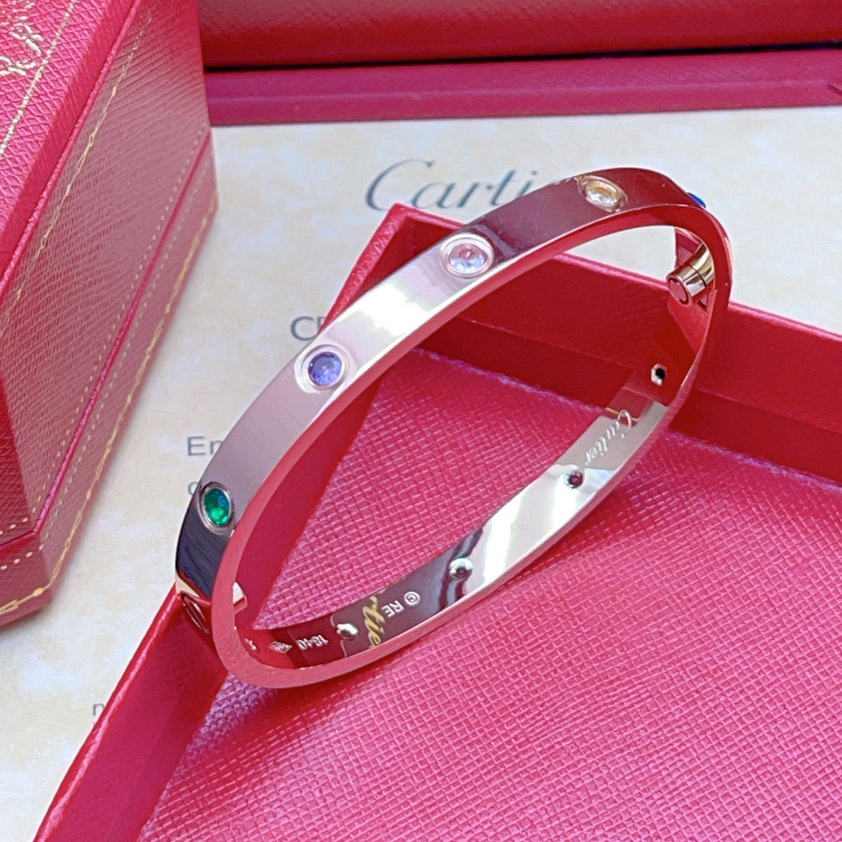 [LUXE JEWELRY]2026 RAINBOW LOVE BRACELET 6.1MM  10 DIAMONDS