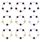 [LUXE JEWELRY]CLOVER 5 MOTIF LAPIS LAZULI BRACELET COLLECTION