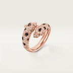 [LUXE JEWELRY] PANTHERE DOUBLE HEADED FULL DIAMOND  RING