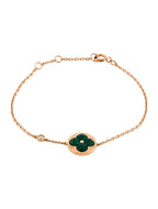 [LUXE JEWELRY]SUN MALACHITE 1 DIAMOND PINK GOLD BRACELET