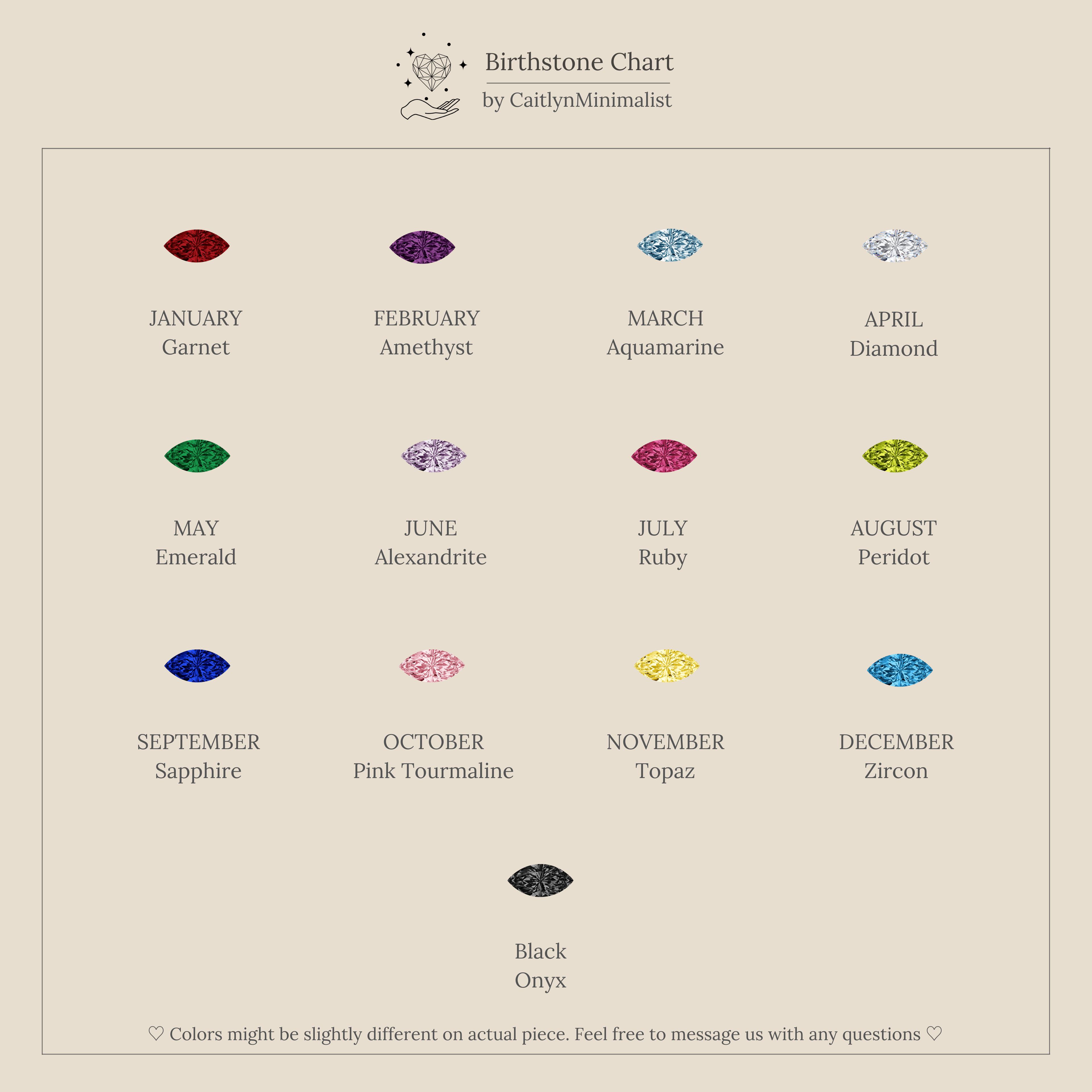 Triple Marquise Birthstone Ring