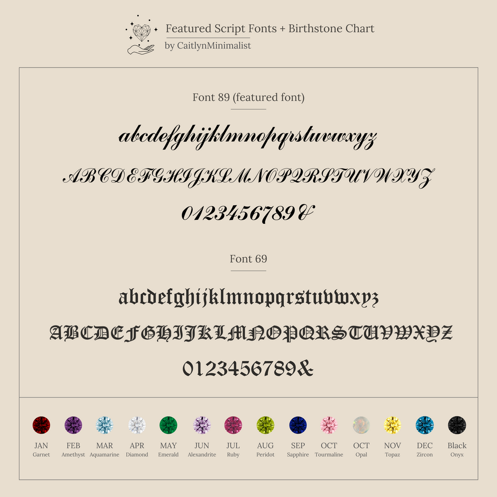 Initial Birthstone Necklace
