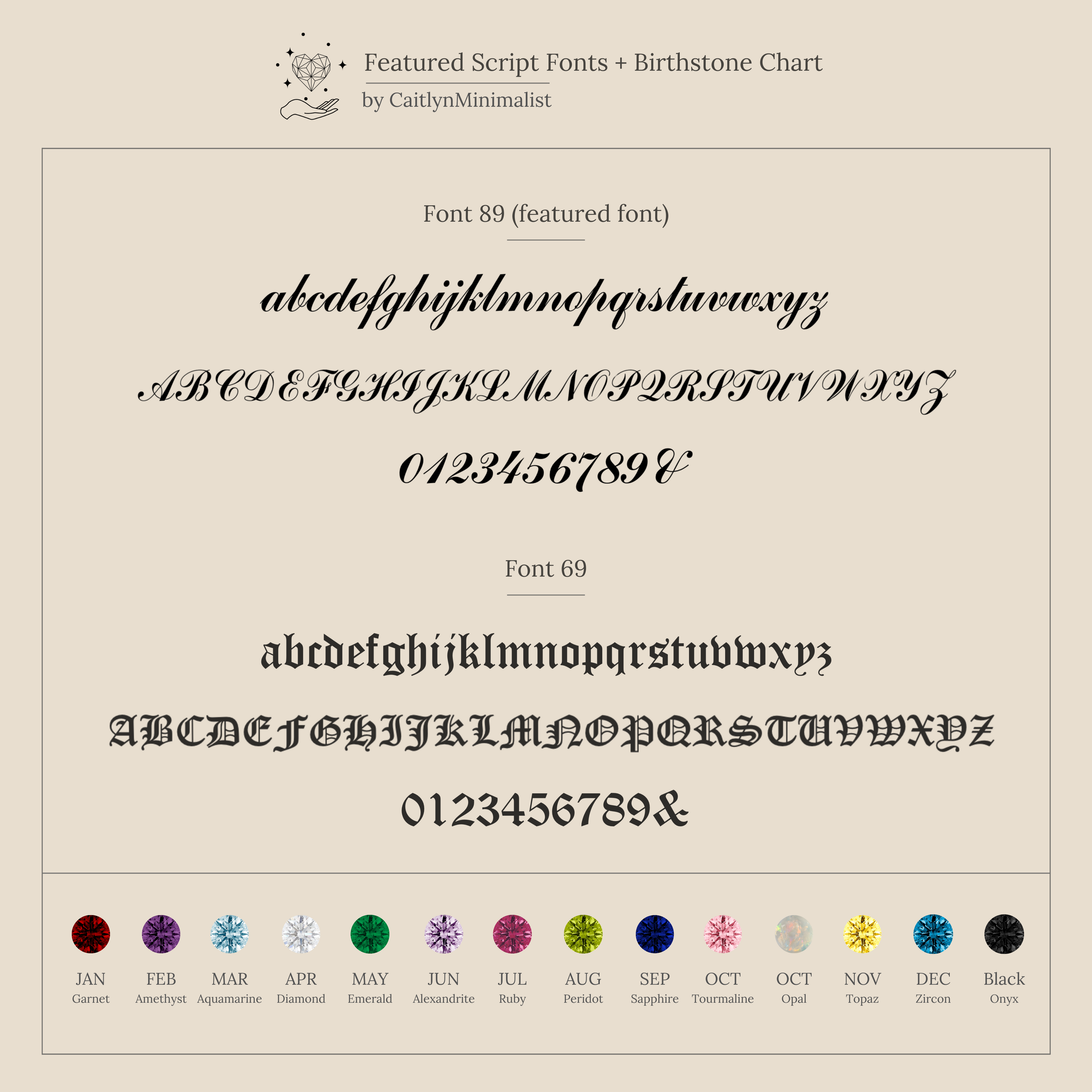 Initial Birthstone Necklace